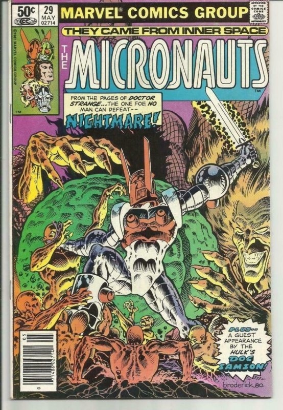 MICRONAUTS #29, VF/NM, Broderick, Marvel, 1979 1981  more Marvel in store