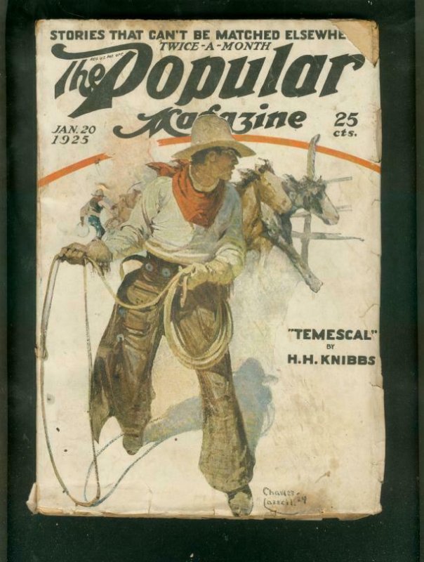 POPULAR MAGAZINE PULP-1/20/25-WESTERN COVER VG