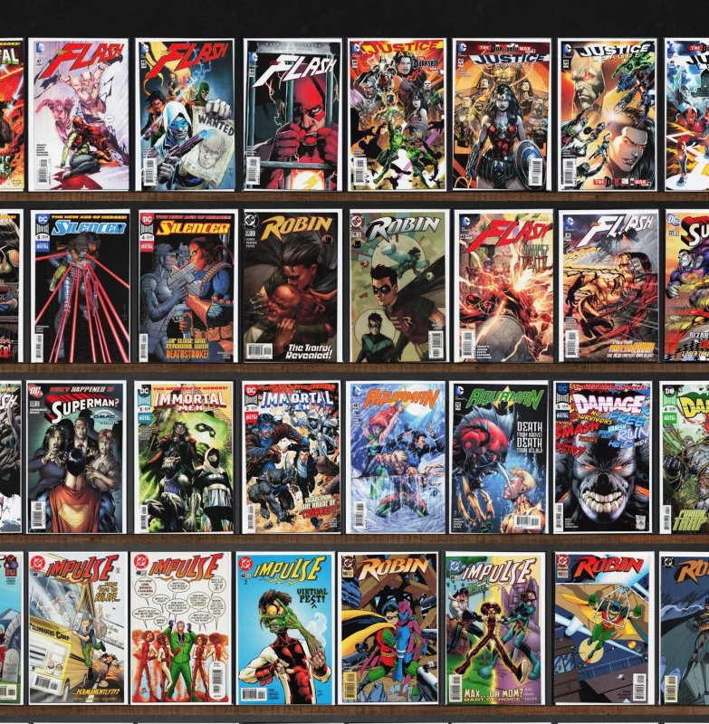 Huge Lot 150+ Comics with Impulse, Robin, Justice League, The Flash & More!