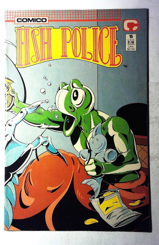 Fish Police #15 (1989) Comico Comics The Fish Police 1st Print Comic Book
