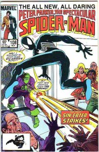 Spider-Man, Peter Parker Spectacular #108 (Nov-85) NM/NM- High-Grade Black Co...