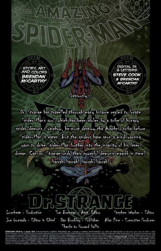 SPIDER-MAN: FEVER #03 (2010) BRENDAN MCCARTHY | DIRECT EDITION