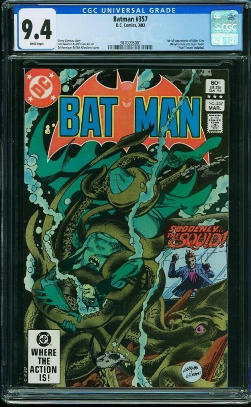Batman #357 (DC, 1983) CGC 9.4 - KEY