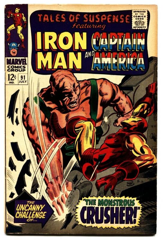 TALES OF SUSPENSE #91 comic book 1967-IRON MAN-Captain America-FN