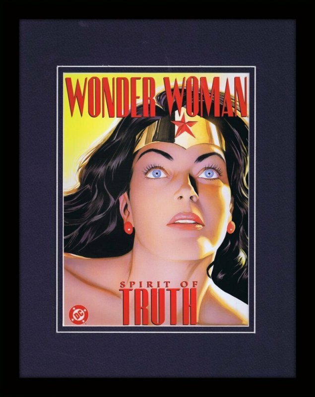 Wonder Woman Spirit of Truth Framed 11x14 Repro Cover Display DC Comics 