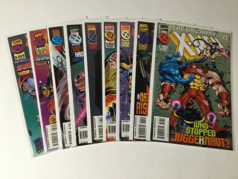 Uncanny X-Men 322-324 326-329 335 336 Lot Nm Near Mint Marvel