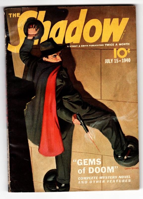 The Shadow Pulp July 15 1940- The Murder Genius- Great cover FN/VF