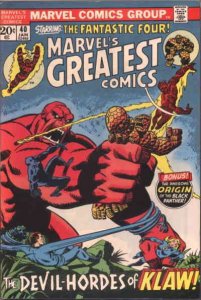 Marvel's Greatest Comics #40 FN ; Marvel | Fantastic Four 53 reprint