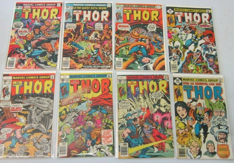 Thor comic lot from:#252-299 43 different avg 5.0 range 4.0-6.0 (1976-80)