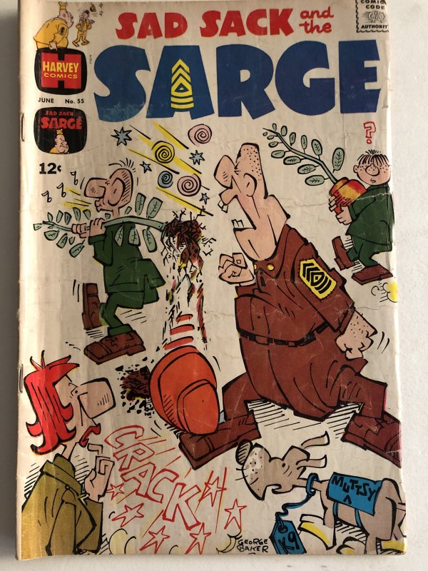 Sad Sack and the Sarge#55VG, Baker cover