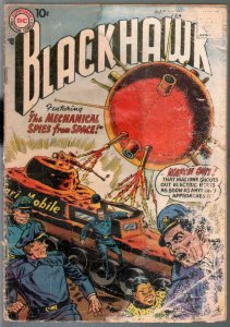 Blackhawk #124 1958-DC-Spies From Spage-lower grade-P