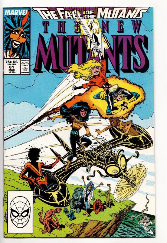 New Mutants #61 - Fall Of The Mutants / Magik / Warlock  (Marvel, 1988) - VF/NM