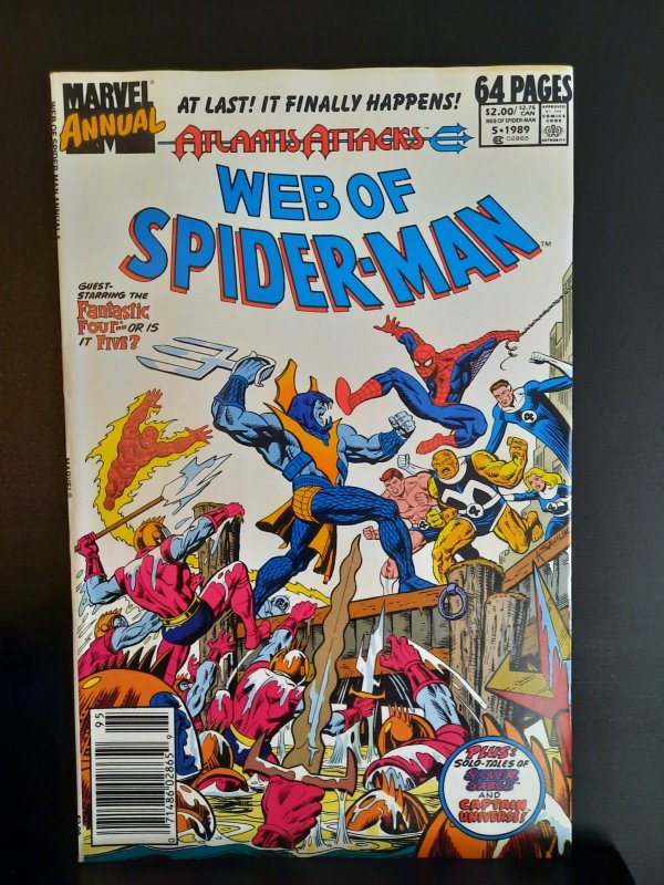 Web of Spider-Man Annual #5 Newsstand Edition (1989) VF