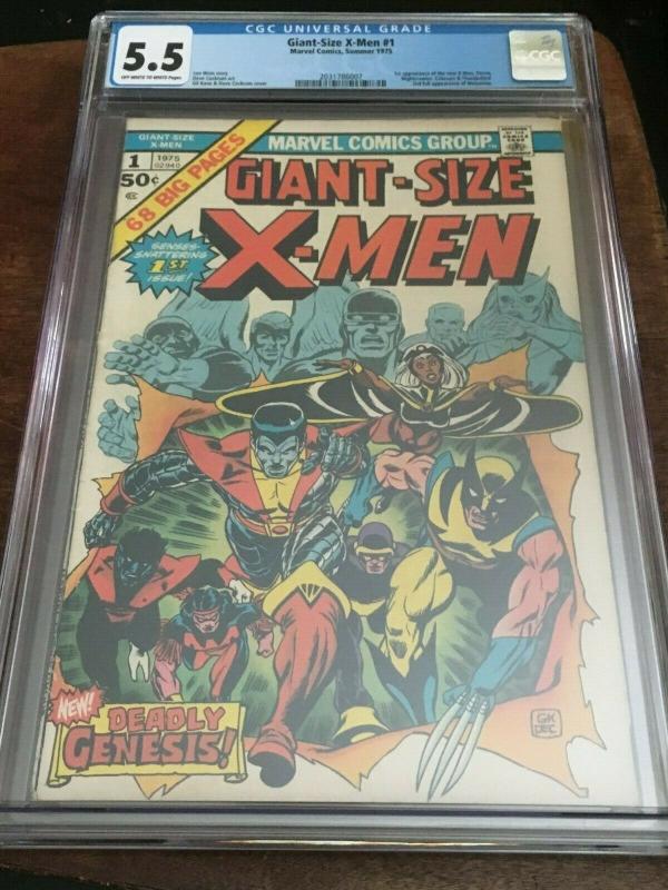 GIANT SIZE X-MEN #1 - CGC 5.5 FN- 1ST APP NEW X-MEN - BRONZE AGE BLUE CHIP KEY