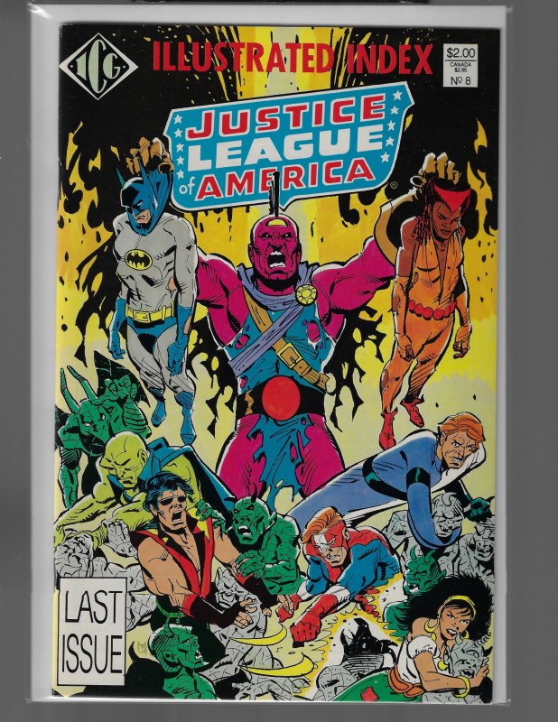 Illustrated Index Justice League of America #1-8 (Eclipse, 1986) NM