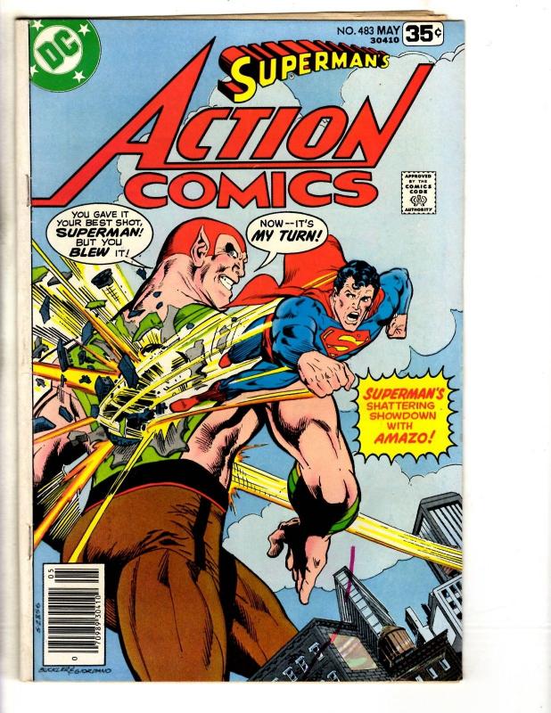 6 Action Comics Feat. Superman DC Comic Books # 477 479 480 481 483 498 CR12