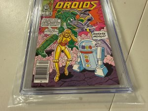 Droids # 1 CGC Graded 9.2 Marvel Star Comic Book Star Wars Newsstand R2D2 JH34