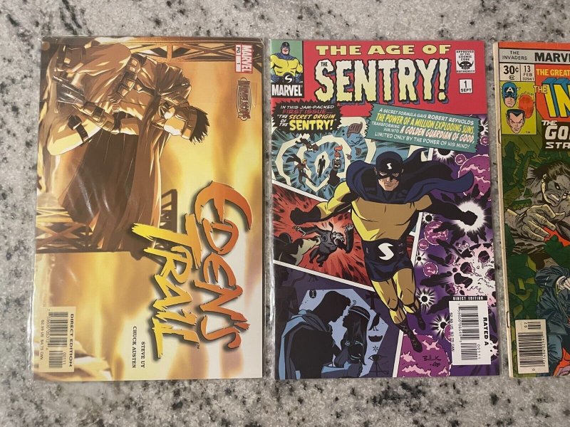 Lot Of 3 Marvel Comic Books Invaders # 13 + Sentry 1 + Eden's Trail # 1 5 J813