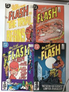 The Flash #340-343 (1985) Trial Series People Versus Flash Lot of 4 DC Comics