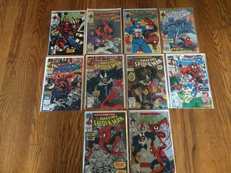 Nice amazing spiderman comic lot. Appearances by Venom, Cap, 2nd Carnage.