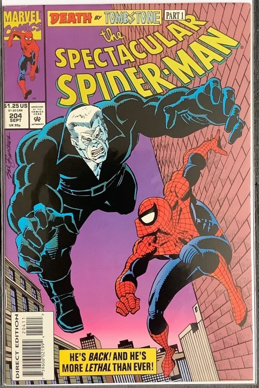 The Spectacular Spider-Man #204 (1993, Marvel) Featuring Tombstone. NM/MT