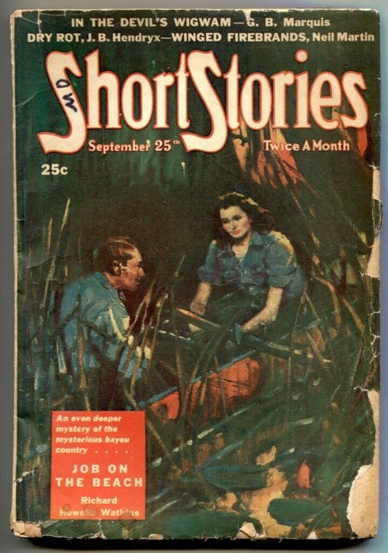 Short Stories Pulp 9/25/44- Job On the Beach G/VG