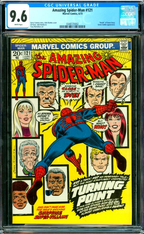 Amazing Spider-Man #121 CGC Graded 9.6 Death of Gwen Stacy. Green Goblin ap...