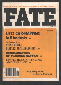 Fate 1/1977-UFO Car-napping in Rhodesia-Original Stone Riddle-Reincarnation-M...