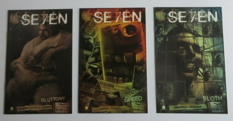 Seven #1 2 3 NM Zenescope Comics 1st Print New Line Cinema Horror Movie SE7EN