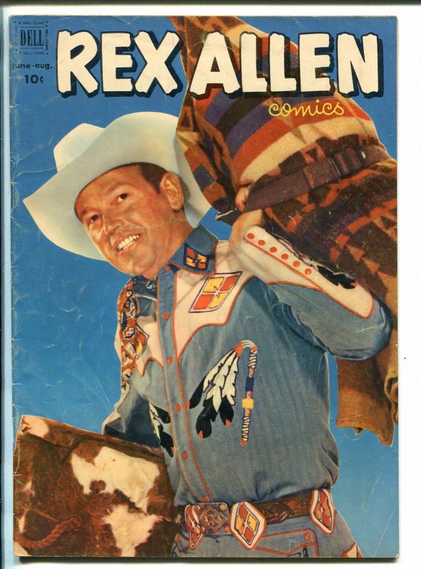 REX ALLEN #5-1952-DELL-PHOTO BACK AND FRONT COVER-B-WESTERN STAR-vg