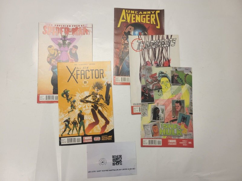 5 Comics #23 Thunder #15 Avengers #5 X-Factor #6 Spiderman #5 She-Hulk 39 TJ26