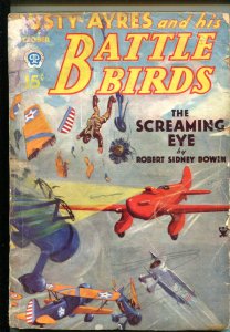 DUSTY AYRES AND HIS BATTLE BIRDS 10/1934-AVIATION PULP-CLASSIC COVER-good