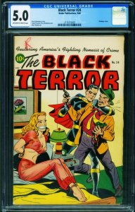 BLACK TERROR #24 CGC 5.0 GGA bondage cover-Nedor-Schomburg 2116772003