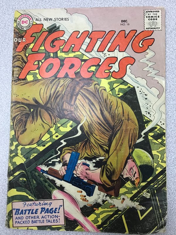 Our Fighting Forces #16  (1956) Early Silver Age! RARE!