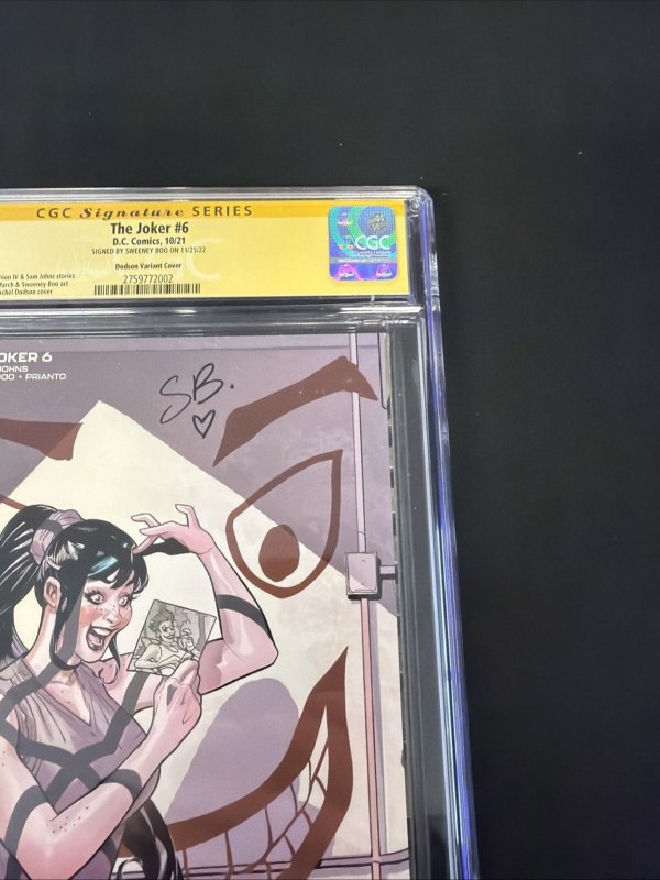 The Joker 6 Dodson Variant CGC 9.8 Gold Signed Sweeney Boo