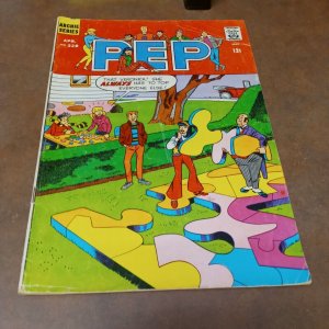 PEP #228 April 1969 silver age archie mlj comics Jigsaw Puzzle Cover psychedelic