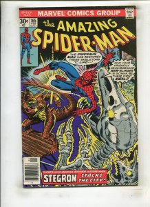 AMAZING SPIDER-MAN #165 (5.5) NEWSSTAND, STEGRON!! 1977