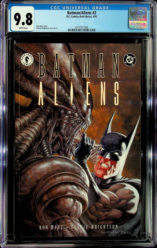 Batman/Aliens #2 (1997) - CGC 9.8 - Cert#4371917006