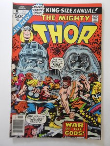 Thor Annual #5 (1976) War of The Gods! Sharp VG+ Condition!