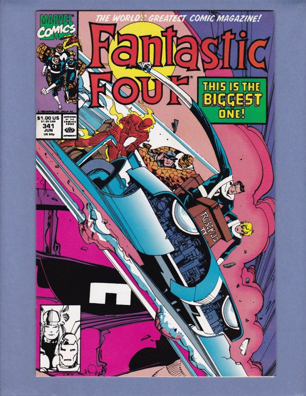 Fantastic Four #341 NM- Galactus Thor Iron Man Marvel 1990