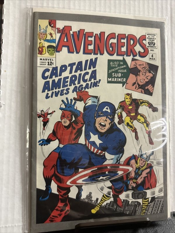 Avengers 4 Reprint VINTAGE 1993 Marvel Comics JC Penney Captain