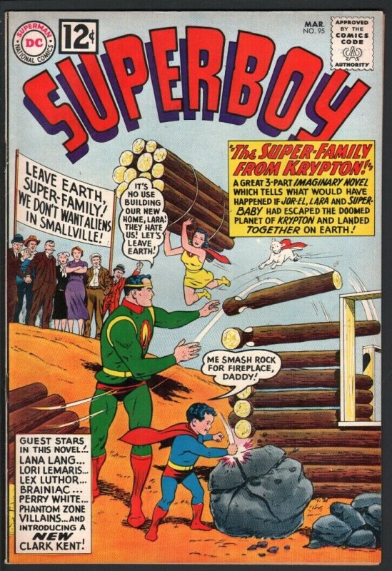 SUPERBOY #95-1962-KRYPTON-DC SILVER AGE-VF VF