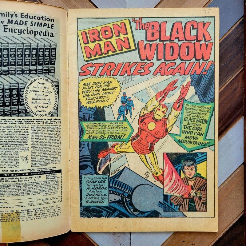 TALES of SUSPENSE #53 VG- Marvel 1964, 2nd BLACK WIDOW, Origin WATCHER, IRON MAN