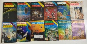 Isaac Asimov Fantasy and Science Fiction 12 different books 6.0 FN (1976 to '80)