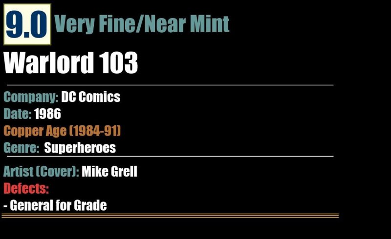 Warlord 103 (1986) VF/NM DC Comics