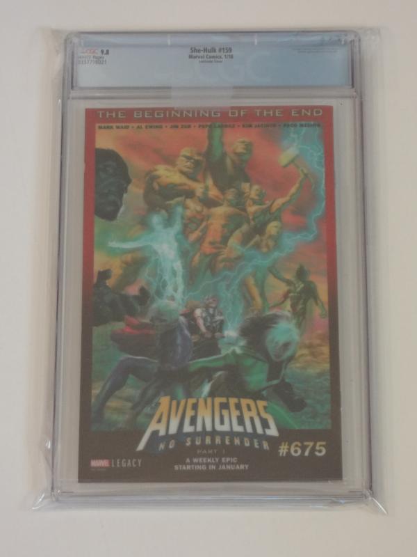 She-Hulk #159 CGC 9.8; 3D lenticular cover--Homage to Incredible Hulk #115!!