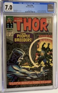 Thor #134 (1966) CGC Graded 7.0 First appearance of High Evolutionary