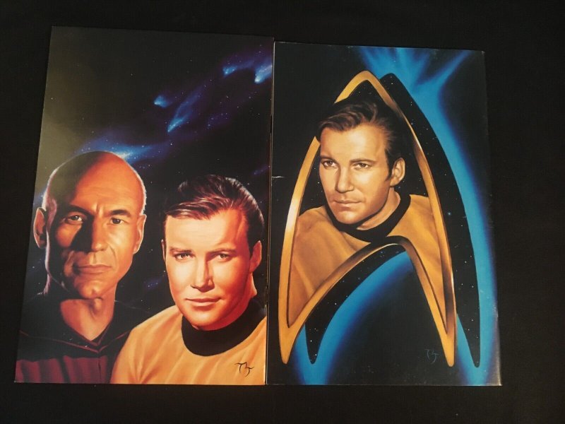 THE ORIGINAL CREW #3: DeFOREST KELLEY, THE NEW CREW #6: MICHAEL DORN Fine Cond.