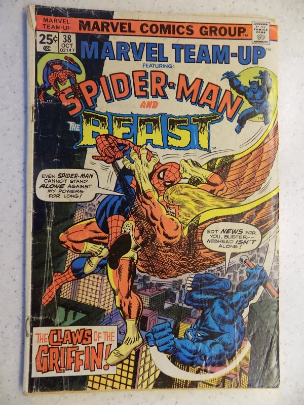 MARVEL TEAM-UP # 38 SPIDER-MAN BEAST BRONZE ACTION ADVENTURE GD