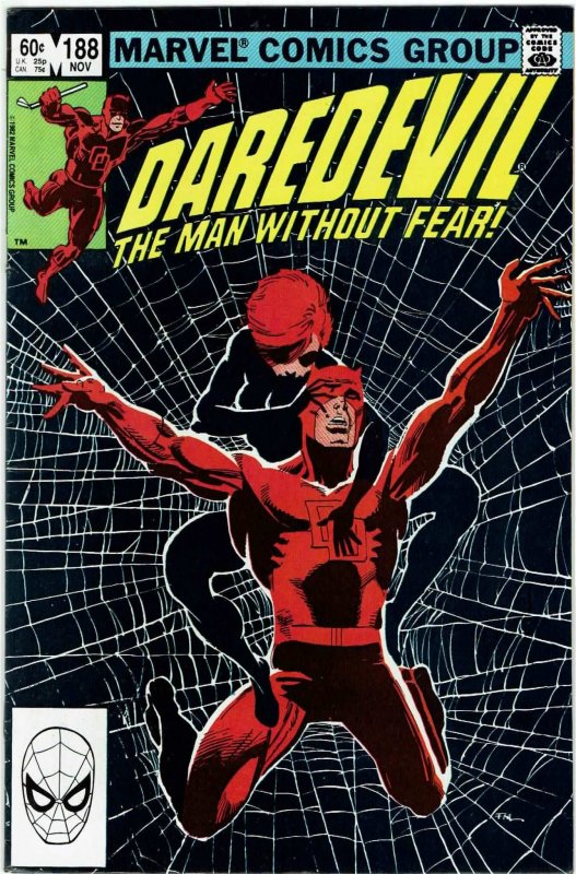 Daredevil #188 (1964 v1) Frank Miller Black Widow NM-